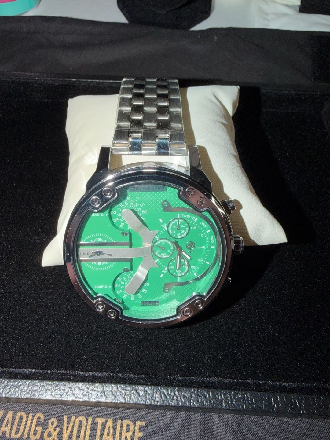 Chronograph Green Dial Stainless Steel Watch